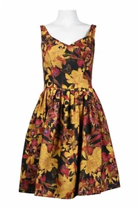 Taylor Floral Vintage Fit and Flare Prom, Party, Cocktail, Graduation Dress - Picture 1 of 1
