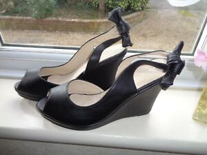Ladies Cream/Black Spot On Wedge Shoes UK Sizes 3-8 F9806