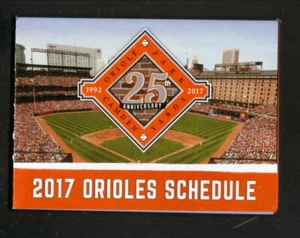 Baltimore Orioles Camden Yards 2017 Pocket Schedule Miller Lite - Picture 1 of 2