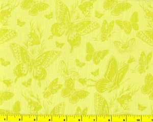 Yellow Green Butterflies Half Yard CANBFY07210 - Picture 1 of 1