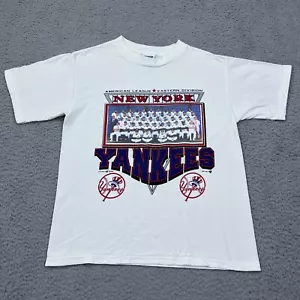 Camiseta De Colección 1994 New York Yankees Juvenil XL Blanco Equipo Fotografía MLB Hecha en EE. UU. - Imagen 1 de 12