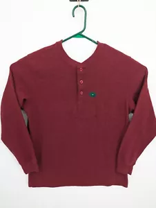 LL Bean Men's Unshrinkable Mini Waffle Henley Shirt Size Med NEW Traditional Fit - Picture 1 of 7