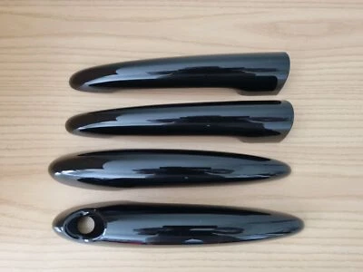 VENDEDOR DEL REINO UNIDO 4 cubiertas de manija delantera y puerta de granero negras brillantes MINI Cooper R55 CLUBMAN Foto 1 de 4