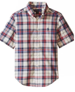 NWT Ralph Lauren Boys Short Sleeve Plaid Shirt 6 - Picture 1 of 2
