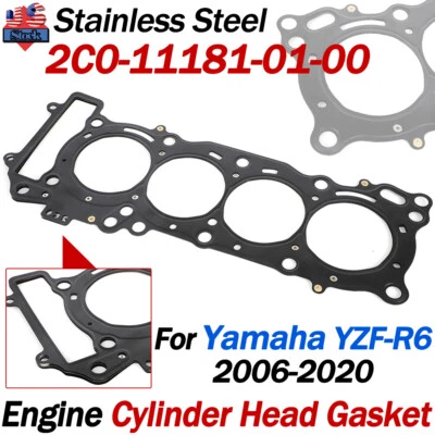 FOR YAMAHA YZF-R6 YZFR6 R6 2C0-11181-01-00 CYLINDER HEAD GASKET 2006-2020 NEW US - Image 1 of 4