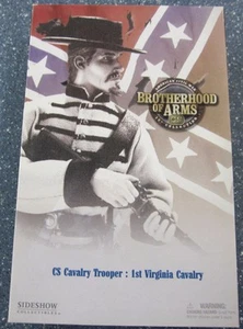 SIDESHOW 12 INCH CIVIL WAR CONFEDERATE 1st VIRGINIA CAVALRY TROOPER SOLDIER MIB - Picture 1 of 4