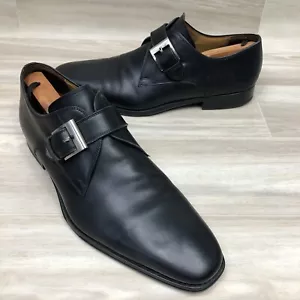 MAGNANNI MARCO Black Leather Single Monk Strap Shoes Men's Size 11.5 EUC! Spain - Picture 1 of 11