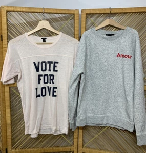 J Crew Lot  Sweatshirt Shirt Love XS/S - Picture 1 of 13