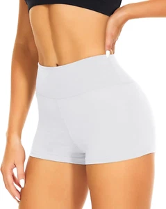 Workout Biker Shorts Women - 3"/5"/8" High Waisted Tummy Control Spandex Booty V - Picture 1 of 12