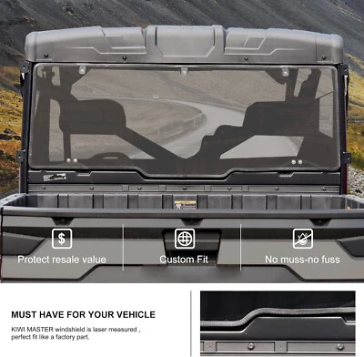 Rear Windshield PC Window for Polaris Ranger 570/CREW Full-Size 2015/XP 570 2016 - Image 1 of 4