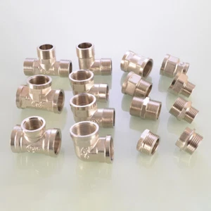 1 pieza 3/4" cobre niquelado rosca tubo boquilla montaje 15 estilos disponibles - Imagen 1 de 20