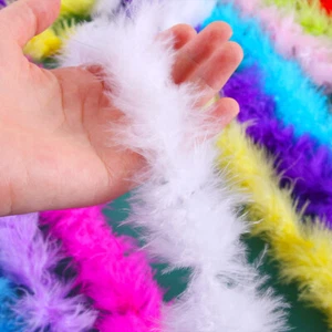 2M Fluffy Feather Ribbon Strap Faux Fur Trim Clothing Scarf DIY Material Costume - Picture 1 of 20