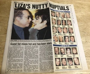 LIZA MINNELLI 2002 Nutty Nuptials - Artículo de recorte de periódico vintage - Imagen 1 de 3