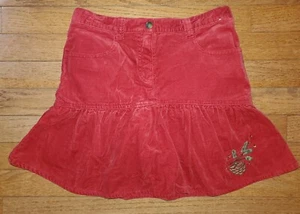 GYMBOREE Girl's size 12 Red Velveteen Pinecone Skort / Skirt over Shorts - Picture 1 of 10