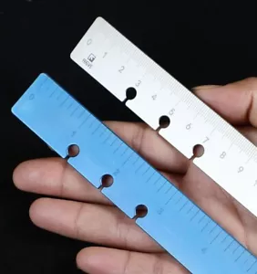 Regla métrica de 8" en titanio a doble escala pulgadas herramienta de dibujo de papelería para estudiantes - Imagen 1 de 18