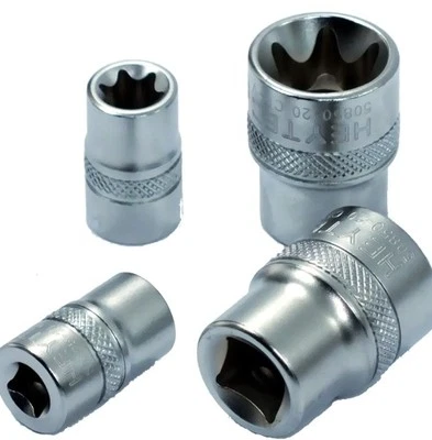 Heytec E-Torx Außen-Torx Steckschlüssel Stecknuss Nuss, Größen E4 - E24