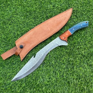 Coltello da campeggio LAMA IN ACCIAIO J2 FATTO A MANO, coltello Kukri COLTELLO DA CACCIA CON FODERO -387 - Foto 1 di 6