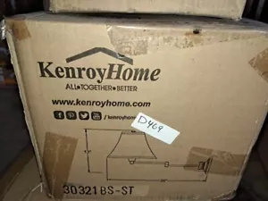 Kenroy Home Kingston 14" Brushed Steel Swing Arm Wall Lamp Silver Taupe Shade - Picture 1 of 3