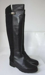 GABRIELE Stiefel 39 wie NEU Schwarz Glattleder + Wildleder Kniehoch dicke Sohle - Bild 1 von 12