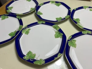 Haviland Limoges Jardin D'Hiver de Marie Porcelain Octagonal Plate Set of 6 - Picture 1 of 8