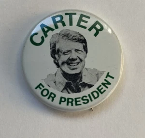 Pin trasero vintage 1976 de Jimmy Carter para presidente de 1,25 pulgadas - Imagen 1 de 4