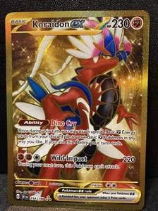 Pokemon Scarlet & Violet GOLD SECRET RARE Koraidon EX 254/198 - Near Mint (NM) - Picture 1 of 2