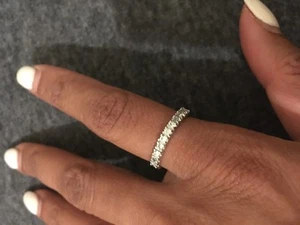 Versilberter Halb Eternity Ring Gr. P - Bild 1 von 3