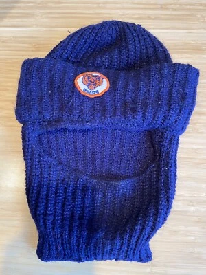 Máscara de esquí de ladrón tejida vintage de los Chicago Bears 1 agujero pasamontañas años 80 90 Foto 1 de 4