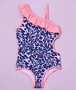 NWT Girls Jantzen Into The Wild One Piece Swimsuit Bathing Suit UPF 50+ SZ 4 $48 - Picture 1 of 2
