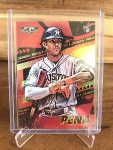 2022 Topps Fire Jeremy Pena RC Red Flame Refractor SP #71 Foil Parallel Mirror - Picture 1 of 3