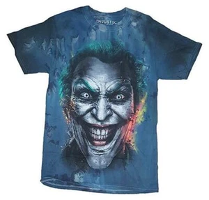Injustice 2 Mens The Joker Gods Among Us Blue Shirt New S, M, XL - Picture 1 of 2
