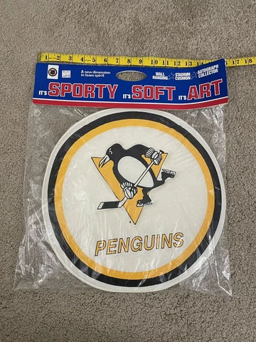 VTG NWT Pittsburgh Penguins Wall Hanging Stadium Seat Autograph Collector Cover