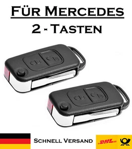 2x chiavi pieghevoli alloggiamento per Mercedes ricambio 2 tasti telecomando auto KS04NO - Foto 1 di 5