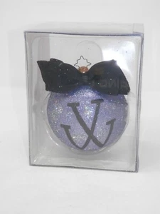 Christopher Radko / Vera Wang 2013 Christmas Ornament • Purple Glitter Ball 4" - Picture 1 of 13