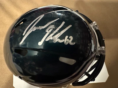 Autographed  JASON KELCE  Philadelphia Eagles Mini Helmet PSA Witness - Image 1 of 4