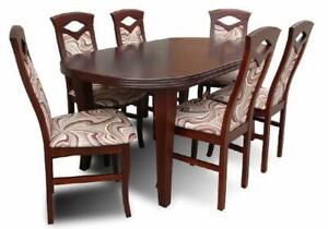 Esstisch + 6 Stühle Esszimmer Set Essgruppe Gruppentisch Tisch Tische 