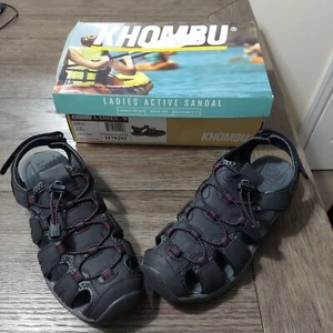 Khombu Women Active Sandal, Ashley, Color Black & Purple sz 9 In Box - Bild 1 von 10