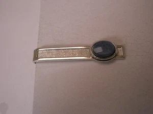 1-3/8" Genuine Blue Lapis Lazuli Vintage DANTE SMALL Tie Bar Clip simple design - Picture 1 of 5