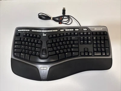 Microsoft Natural Ergonomic Keyboard 4000 V1.0 Wired USB Tested & Working - Image 1 of 4