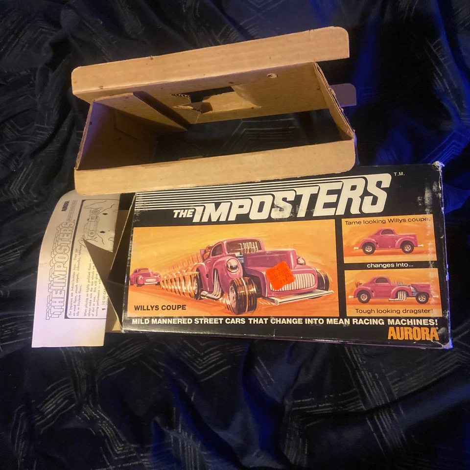 1972 Aurora The Imposters Willys Coupe Box Inside Cardboard Instructions NO Car - Image 1 of 4