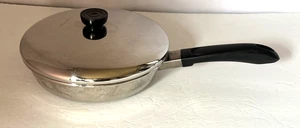 1801 Revere Ware 971 9" Pfanne & Deckel dreilagiger Scheibenboden sehr guter Zustand Made in USA - Bild 1 von 15