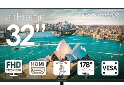 Packard Bell airFrame 32" FHD Monitor, 1920x1080, Ultrawide, VESA - New In Box - Image 1 of 4