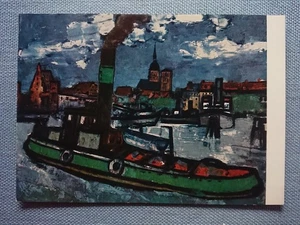 alte Ansichtskarte Postkarte AK Heinrich Lietz Schlepper vor Stralsund DDR - Bild 1 von 2