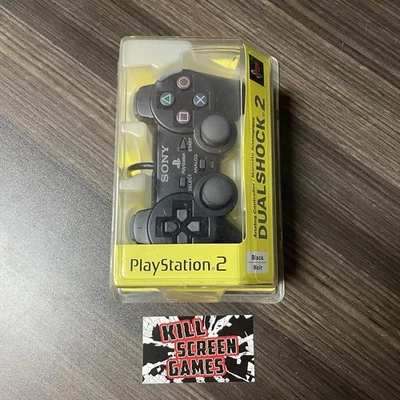 Sony PlayStation 2 Black Dual Shock Analog Controller Brand New + Factory Sealed - Image 1 of 4