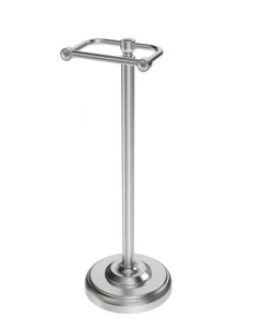 Toilet Paper Holder Stand, Brushed Nickel Toilet Paper Holder Free Standing,P... - Picture 1 of 6