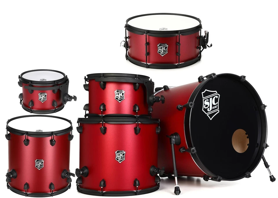 Batería personalizada SJC Pathfinder Series paquete de 6 piezas con carcasa - exclusivo de Sweetwater Foto 1 de 1