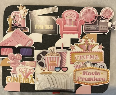 9 piezas Película Nido de abeja Centro Película Cumpleaños Tema Fiesta Decoraciones Película Tema Foto 1 de 4