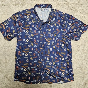 SAN DIEGO PADRES Kurzarmhemd mit Knopfleiste - Large - Logo Hawaii 100 % Polyster - Bild 1 von 4