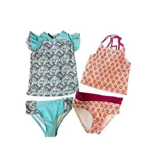 Girls 6x Swimsuit, Tankini, 2 Piece, Small, Beach, Pool, Vacation - Picture 1 of 4