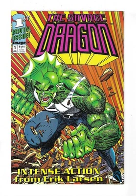 SAVAGE DRAGON #1 --- PINK/YELLOW LOGO VARIANT! HI-GRADE! Image Comics! 1992! NM - Image 1 of 4